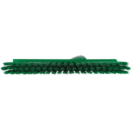 Balai biseaut&eacute; avec pas de vis inclin&eacute;, Crins Moyen, 10", Polyester, Vert Sécurité Médic