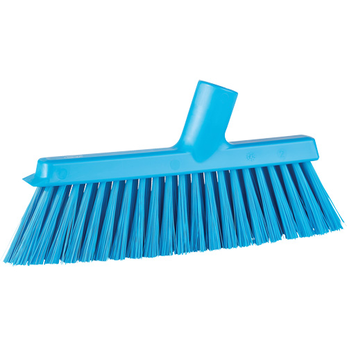 Balai biseaut&eacute; avec pas de vis inclin&eacute;, Crins Moyen, 10", Polyester, Bleu Sécurité Médic