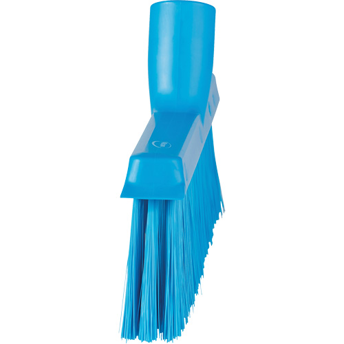 Balai biseaut&eacute; avec pas de vis inclin&eacute;, Crins Moyen, 10", Polyester, Bleu Sécurité Médic