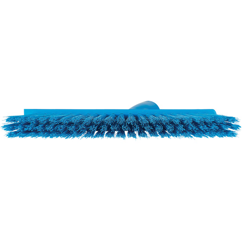 Balai biseaut&eacute; avec pas de vis inclin&eacute;, Crins Moyen, 10", Polyester, Bleu Sécurité Médic