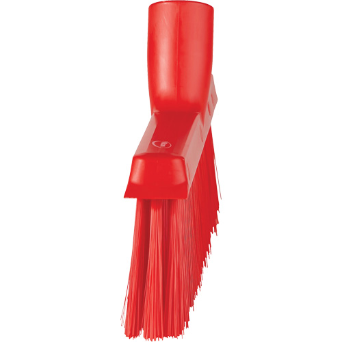 Balai biseaut&eacute; avec pas de vis inclin&eacute;, Crins Moyen, 10", Polyester, Rouge Sécurité Médic