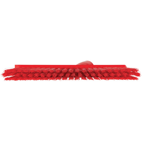 Balai biseaut&eacute; avec pas de vis inclin&eacute;, Crins Moyen, 10", Polyester, Rouge Sécurité Médic