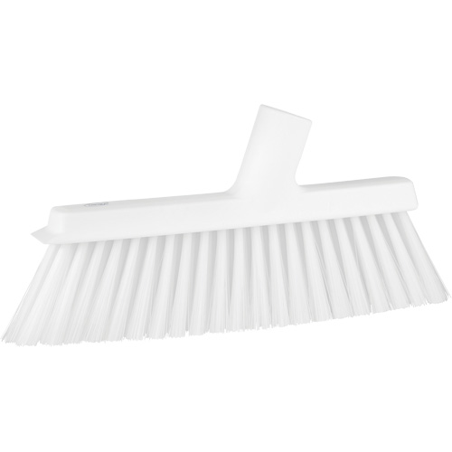 Balai biseaut&eacute; avec pas de vis inclin&eacute;, Crins Moyen, 10", Polyester, Blanc Sécurité Médic