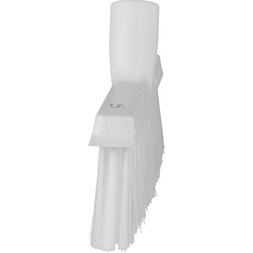 Balai biseaut&eacute; avec pas de vis inclin&eacute;, Crins Moyen, 10", Polyester, Blanc Sécurité Médic