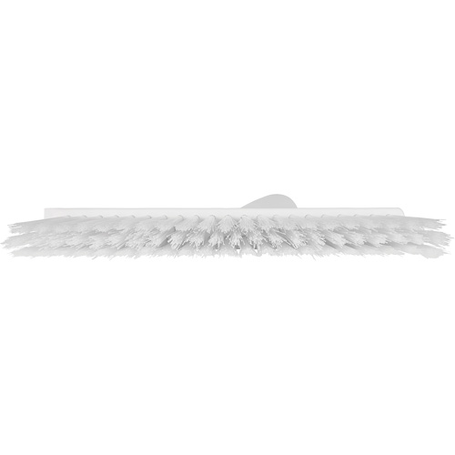 Balai biseaut&eacute; avec pas de vis inclin&eacute;, Crins Moyen, 10", Polyester, Blanc Sécurité Médic