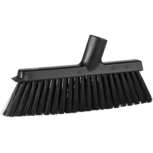 Balai biseaut&eacute; avec pas de vis inclin&eacute;, Crins Moyen, 10", Polyester, Noir Sécurité Médic
