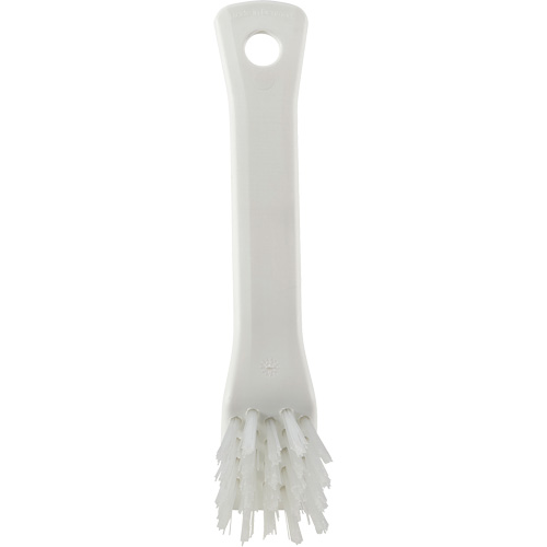 Brosse avec rebord grattoir, Soies Ferme, Longueur de 6", Blanc Sécurité Médic