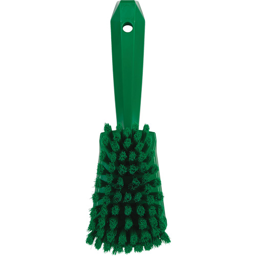 Short-Handled Washing Brush, Soft Bristles, 10-1/2" Long, Green Sécurité Médic