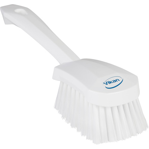 Brosse &agrave; r&eacute;curer avec manche court, Soies Doux, Longueur de 10-1/2", Blanc Sécurité Médic