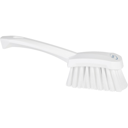 Brosse &agrave; r&eacute;curer avec manche court, Soies Doux, Longueur de 10-1/2", Blanc Sécurité Médic