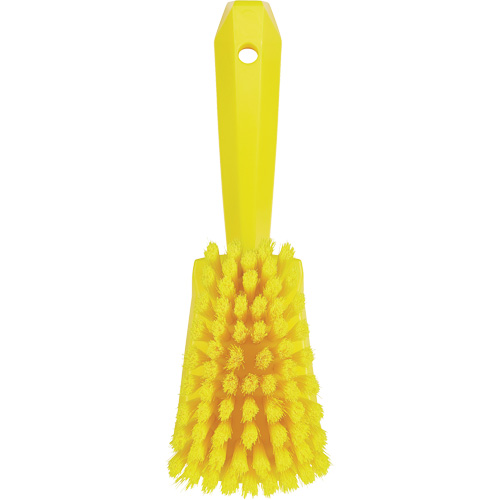 Short-Handled Washing Brush, Soft Bristles, 10-1/2" Long, Yellow Sécurité Médic