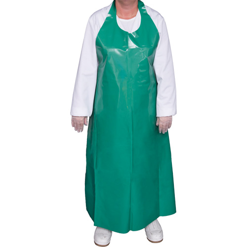 Tablier Top Dog de 6 mil, Polyur&eacute;thane, 45" lo x Vert Sécurité Médic