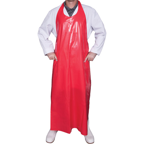 Top Dog 8 Mil. Apron, Polyurethane, 50" L x Red Sécurité Médic