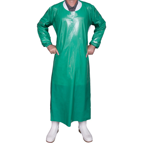 Top Dog 6 Mil. Gown, X-Large, Green, Polyurethane Sécurité Médic