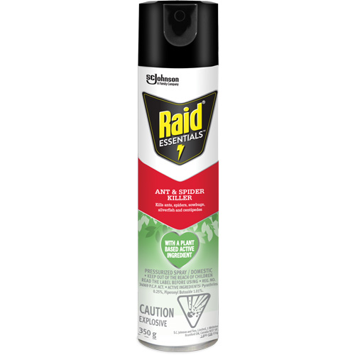 Insecticide pour araign&eacute;es et fourmis Essentials Raid, 350 g, Canette a&eacute;rosol Sécurité Médic