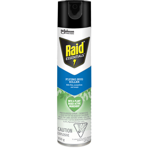 Raid&reg; Essentials Flying Bug Killer, 350 g, Aerosol Can Sécurité Médic