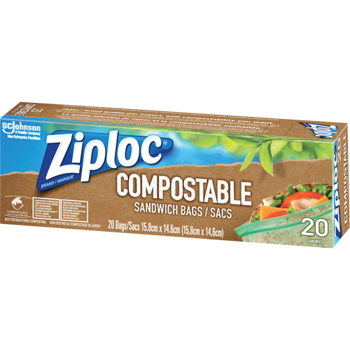 Sacs &agrave; sandwich compostables Ziploc Sécurité Médic