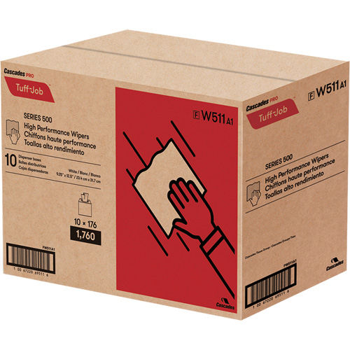 Pro Tuff-Job&reg; High Performance Spunlace Wipers, All-Purpose, 12-1/2" L x 9-1/4" W Sécurité Médic