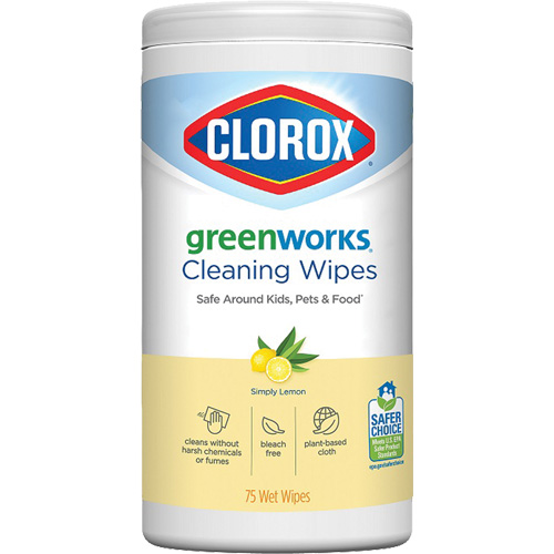 Lingettes nettoyantes GreenWorks, 75 lingettes Sécurité Médic