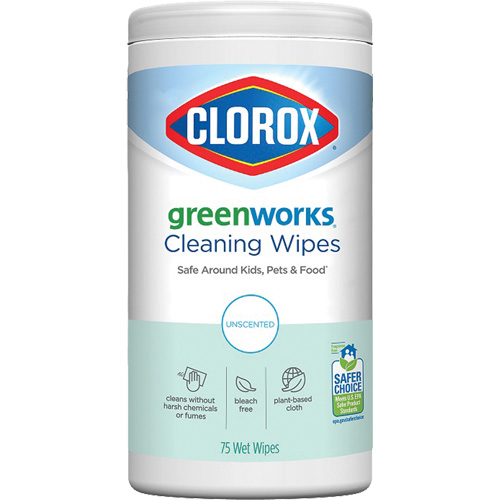 GreenWorks Cleaning Wipes, 75 Wipes Sécurité Médic