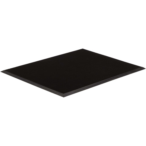 Gritstop Fingermat Entrance Matting, Rubber, Scraper Type, Finger Tip Style Pattern, 3' x 6', Black Sécurité Médic
