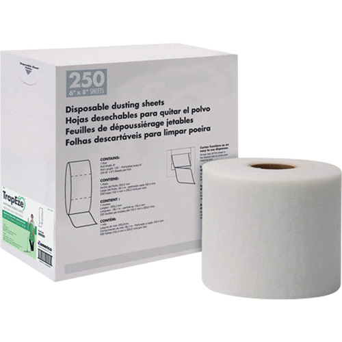 TrapEze&reg; Single Roll Disposable Dusting Sheets, Polyester, White Sécurité Médic