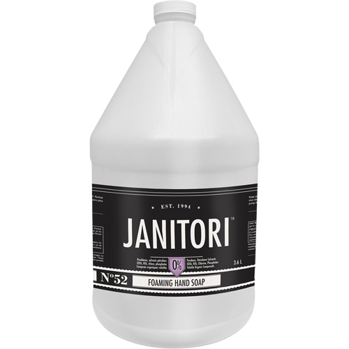 Savon &agrave; main Janitori 52, Mousse, 4 L, Parfum&eacute; Sécurité Médic