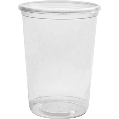 Magik 32 oz. Clear Deli Container without Lid, Plastic, Round Sécurité Médic