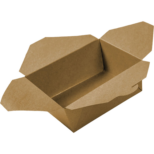 Kraft Take Out Food Containers, Corrugated, Rectangular Sécurité Médic