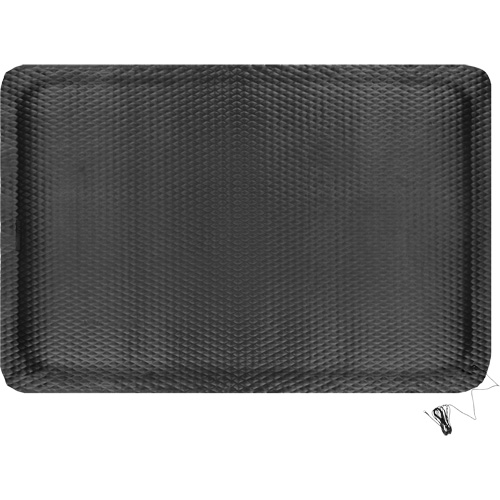 Tapis conductible Hog Heaven, 4' la x 6' lo, 5/8" &eacute;paisseur, Noir, Nitrile Sécurité Médic
