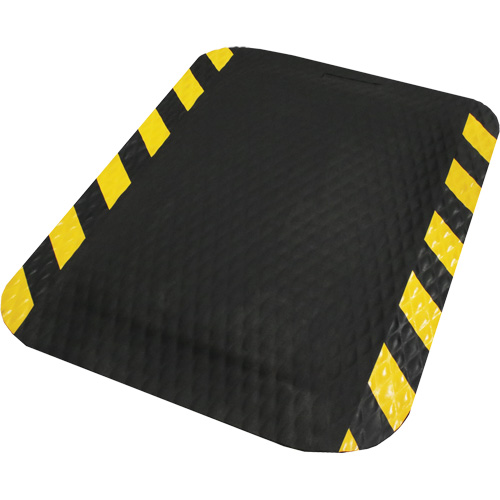 Hog Heaven Mat, Diamond, 2' x 3' x 5/8", Black/Yellow, Nitrile Sécurité Médic