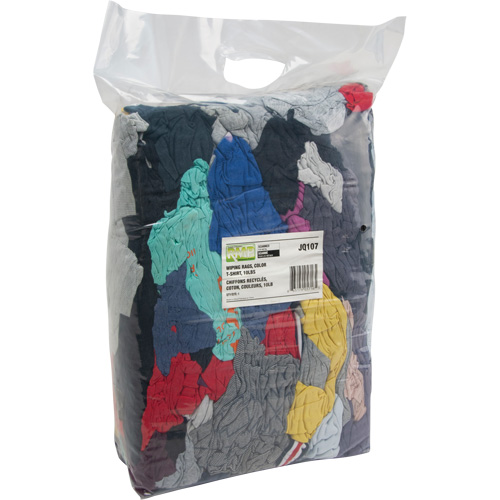 Chiffons fabriqu&eacute;s &agrave; partir de mat&eacute;riaux recycl&eacute;s, Coton, M&eacute;lange de couleurs, 10 lb Sécurité Médic
