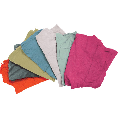Recycled Material Wiping Rags, Terrycloth, Mix Colours, 25 lbs. Sécurité Médic