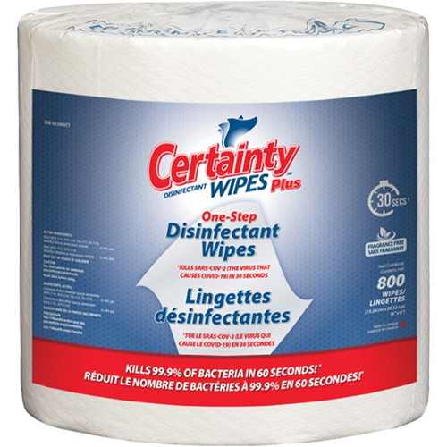 Lingettes d&eacute;sinfectantes, 7-9/10" x 5-9/10", 800 lingettes Sécurité Médic