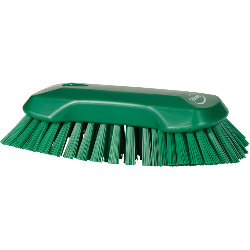 Hand Brush, Extra Stiff Bristles, 9-1/10" Long, Green Sécurité Médic