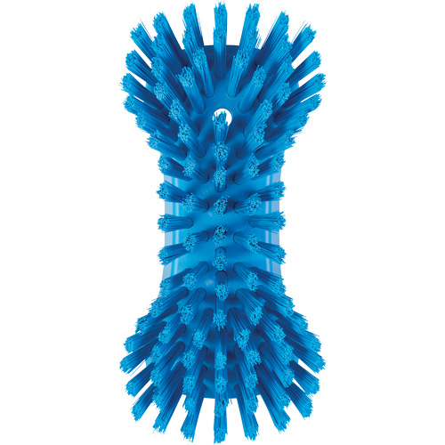 Brosse &agrave; main, Soies Tr&egrave;s ferme, Longueur de 9-1/10", Bleu Sécurité Médic