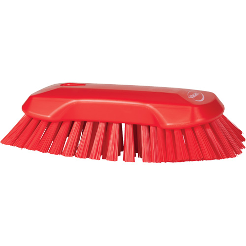 Hand Brush, Extra Stiff Bristles, 9-1/10" Long, Red Sécurité Médic