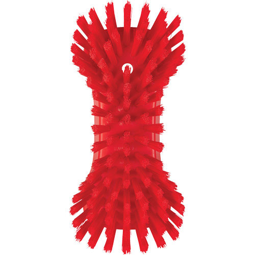 Hand Brush, Extra Stiff Bristles, 9-1/10" Long, Red Sécurité Médic