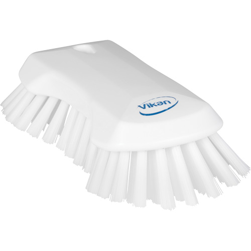 Hand Brush, Extra Stiff Bristles, 9-1/10" Long, White Sécurité Médic