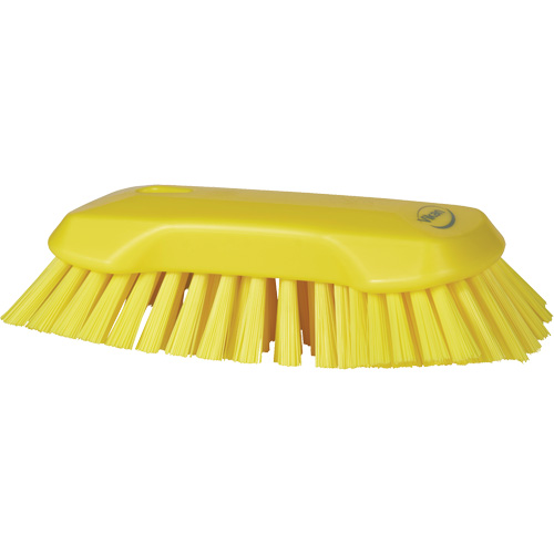 Brosse &agrave; main, Soies Tr&egrave;s ferme, Longueur de 9-1/10", Jaune Sécurité Médic