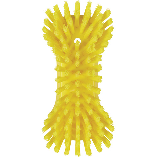 Brosse &agrave; main, Soies Tr&egrave;s ferme, Longueur de 9-1/10", Jaune Sécurité Médic