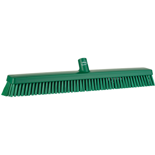 Balai-brosse robuste, Crins Fin/Ferme, 24", Vert Sécurité Médic