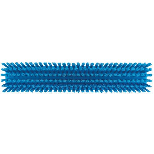 Push Broom Head, Fine/Stiff Bristles, 16-1/2", Polyester/Polypropylene, Blue Sécurité Médic