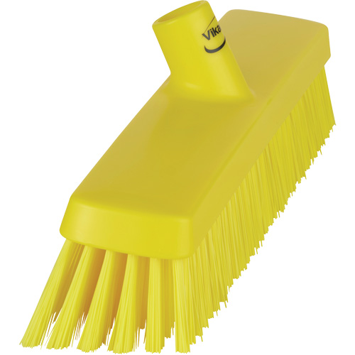 Push Broom Head, Fine/Stiff Bristles, 16-1/2", Polyester/Polypropylene, Yellow Sécurité Médic