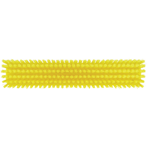 Push Broom Head, Fine/Stiff Bristles, 16-1/2", Polyester/Polypropylene, Yellow Sécurité Médic