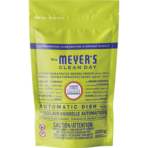 Mrs. Meyer's&reg; Clean Day Automatic Dish Pacs Detergent, Pods, 330 g, Lemon Verbena Sécurité Médic