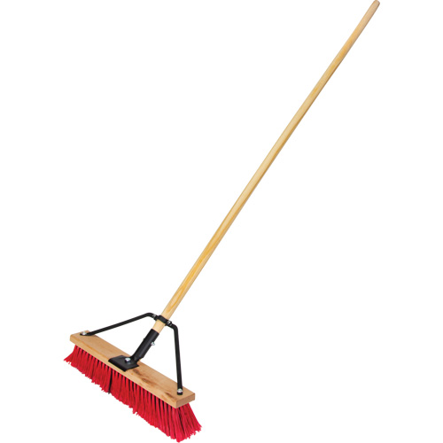 Balai-brosse &agrave; manche renforc&eacute;, 18", Moyen, Soies PVC Sécurité Médic