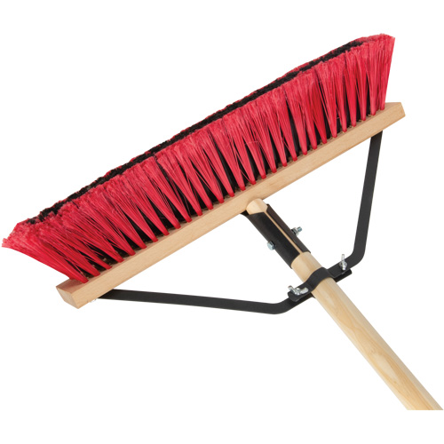 Balai-brosse &agrave; manche renforc&eacute;, 18", Moyen, Soies PVC Sécurité Médic