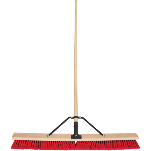 Balai-brosse &agrave; manche renforc&eacute;, 36", Moyen, Soies PVC Sécurité Médic