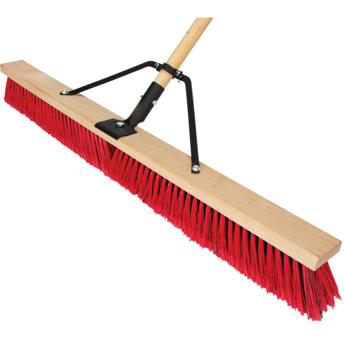 Balai-brosse &agrave; manche renforc&eacute;, 36", Moyen, Soies PVC Sécurité Médic
